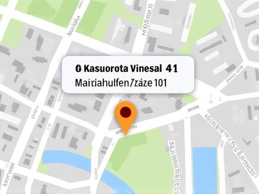 Karte mit dem Standort von Klasnota Reisen in Wien.